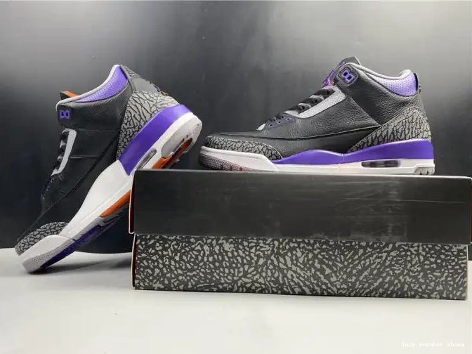 Rep LUCY 3 Purple Air 050 Retro Black Court CT8532 Jordan 0515